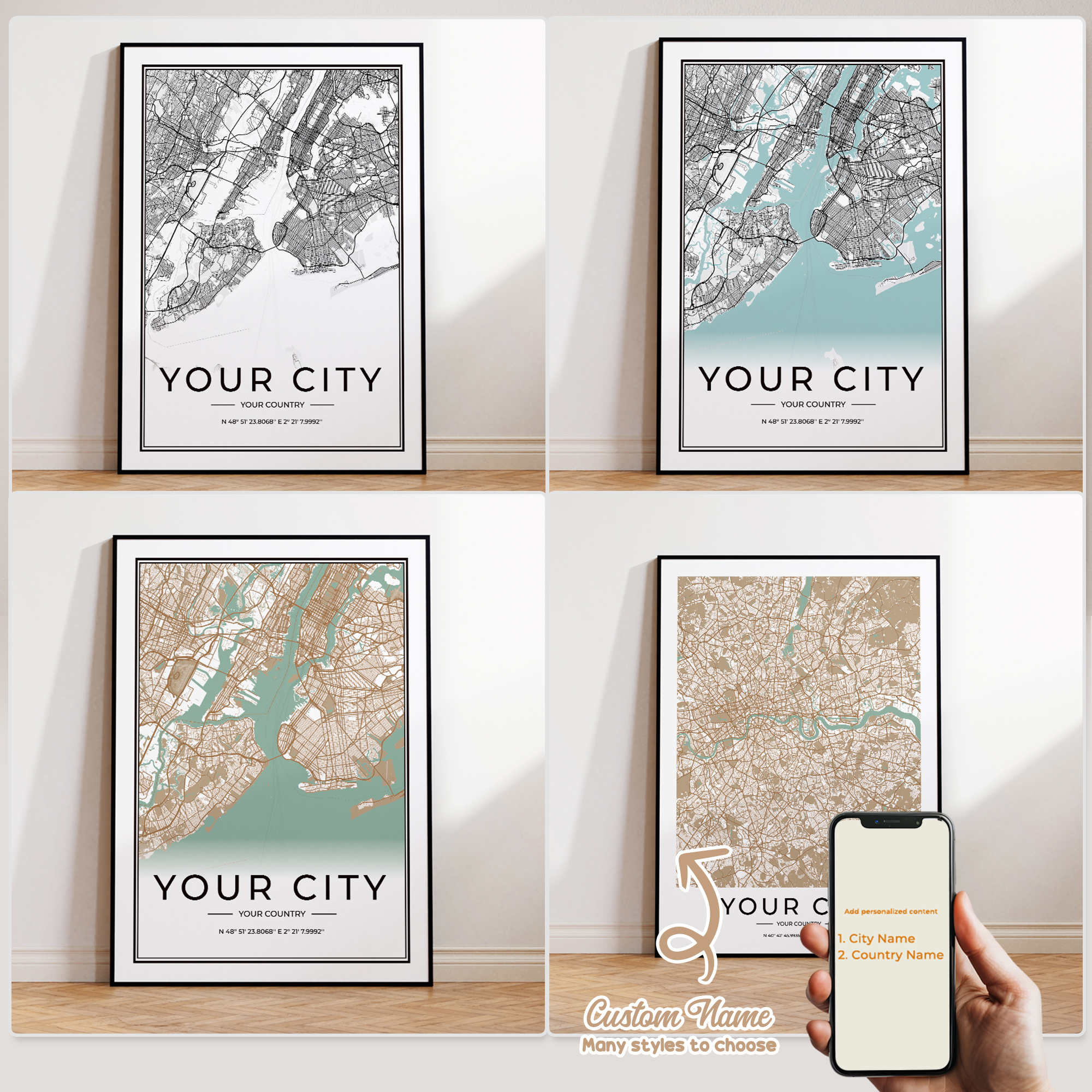 Custom Star Map - Custom Personalized City And County Map