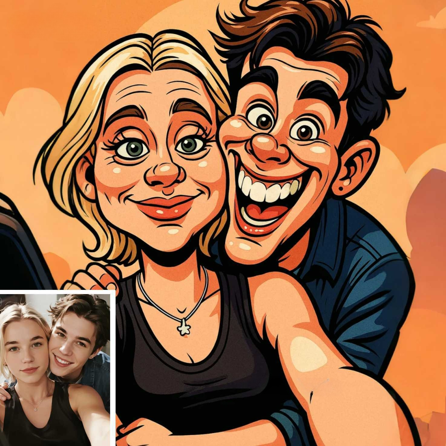 Custom Star Map - Personalized Stylish Cartoon Portrait Custom Funny