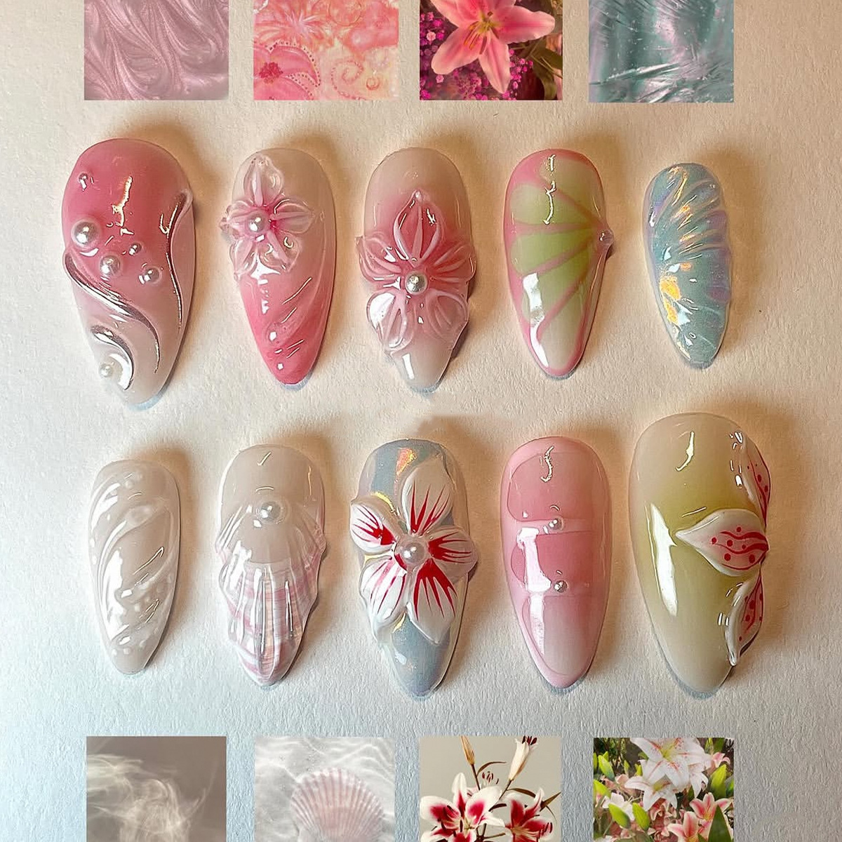 24pcs Glossy Shell Pearl Desig - Pressed Flower Art recension och pris
