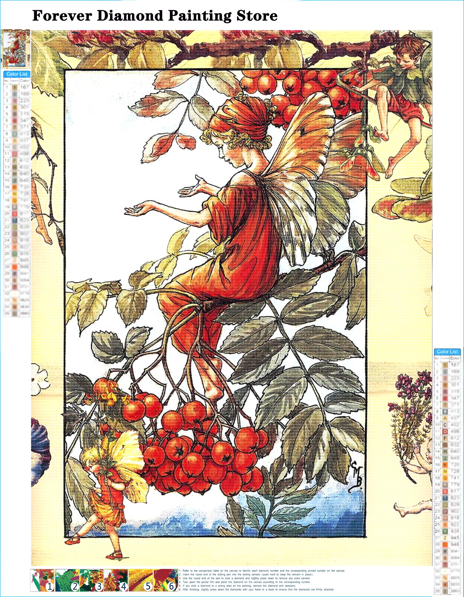 Cicely Mary Barker Artwork Flo - Photo Mosaic Print recension och pris