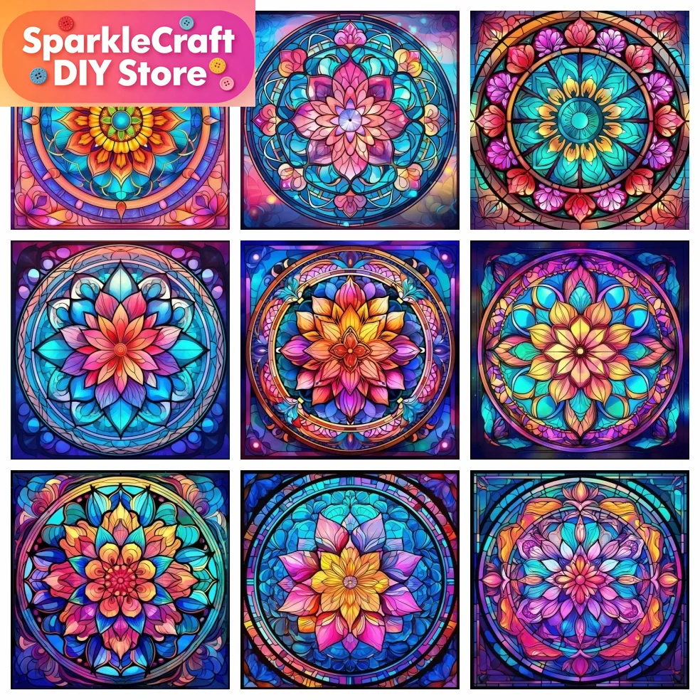 Diamond Painting Mandala Flowe - Photo Mosaic Print recension och pris