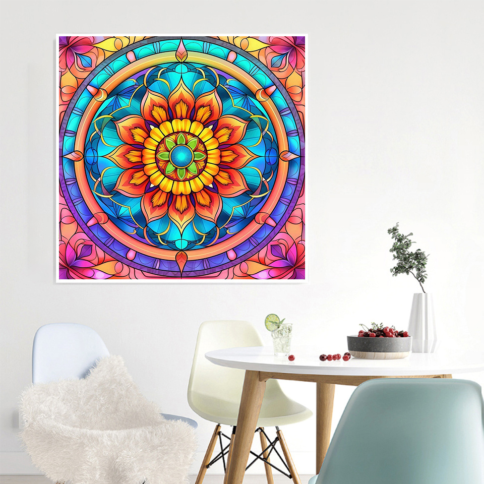 Diamond Painting Mandala Flowe - Photo Mosaic Print recension och pris