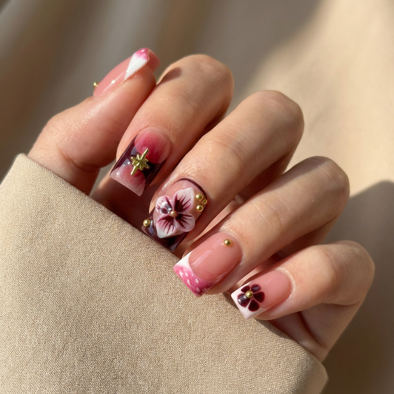 10Pcs Handmade Luxury Short Pr - Pressed Flower Art recension och pris