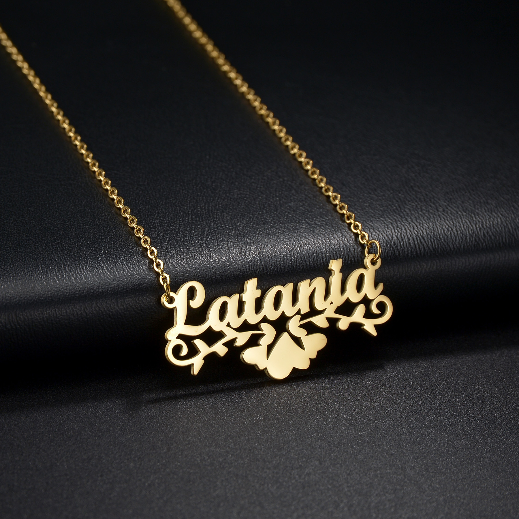 Atoztide Personalized Custom P - Birth Flower Necklace recension och pris