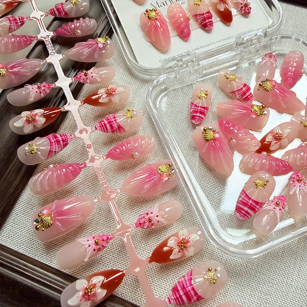 10/30pcs Pink Ombre 3D Flower  - Pressed Flower Art recension och pris