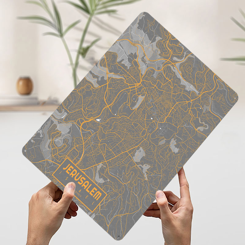 Jerusalem City Map Israel Bauh - Custom Map Poster recension och pris