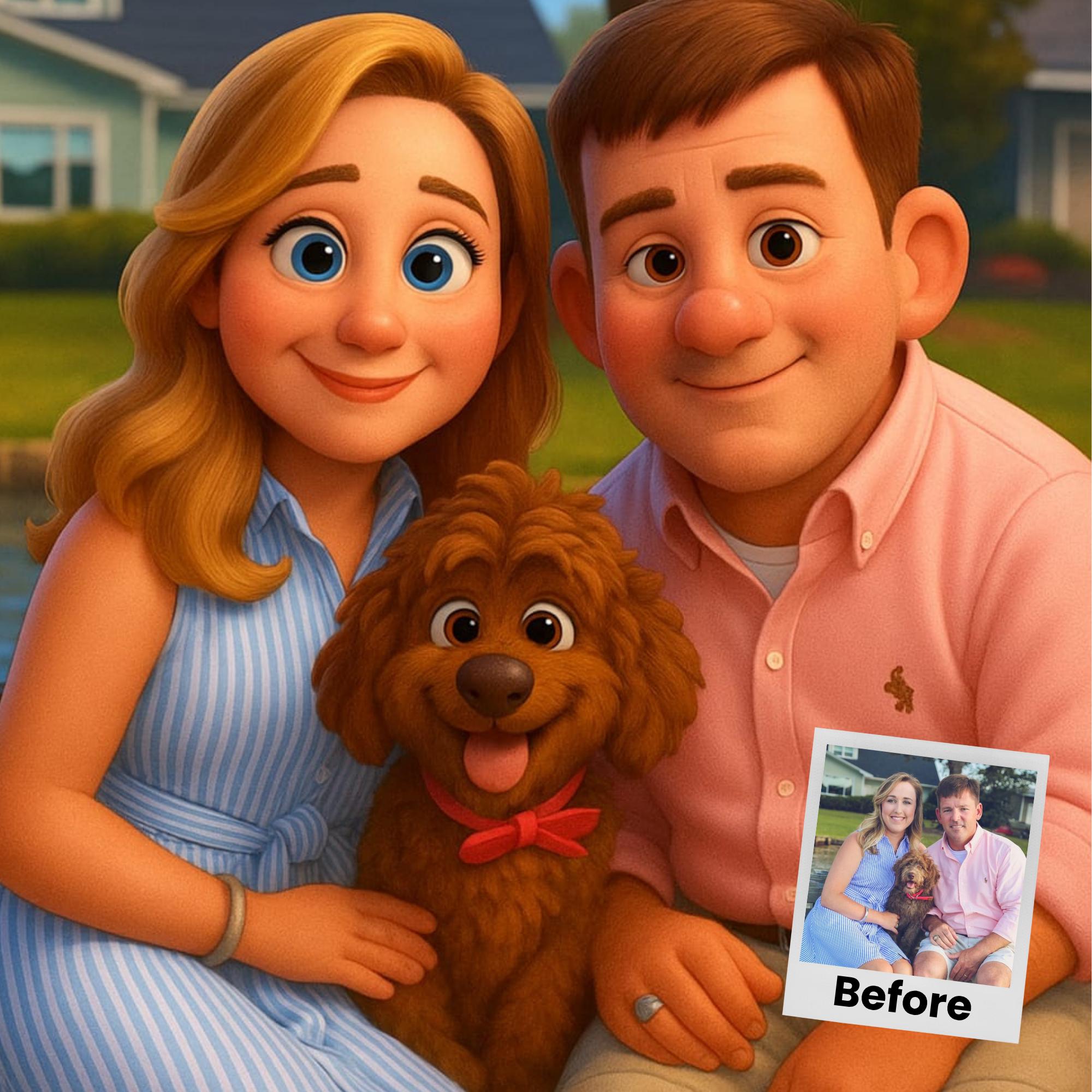 Custom Family Portrait Cartoon - Custom Star Map recension och pris