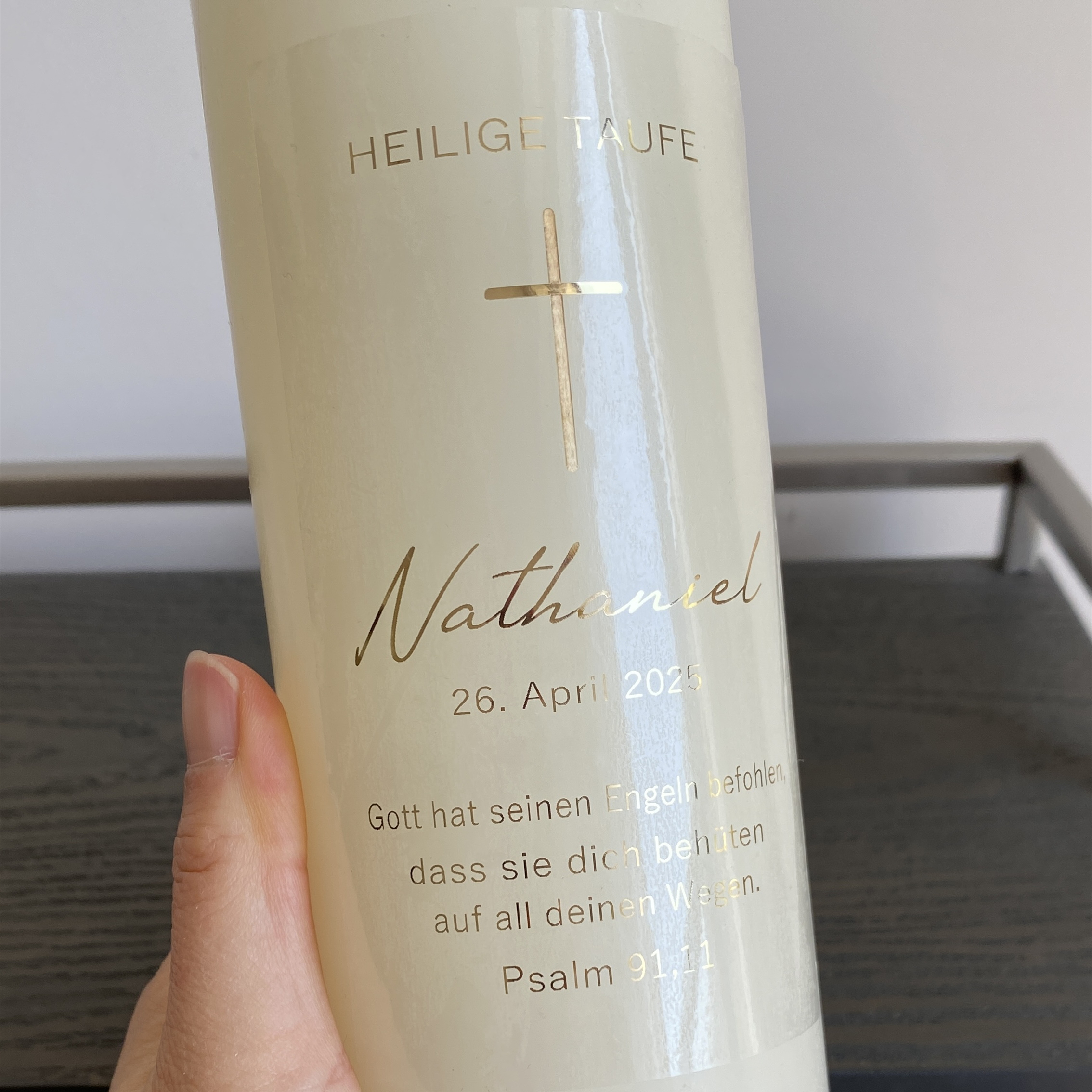 Personalized My Holy Baptism C - Personalised Candle Label recension och pris