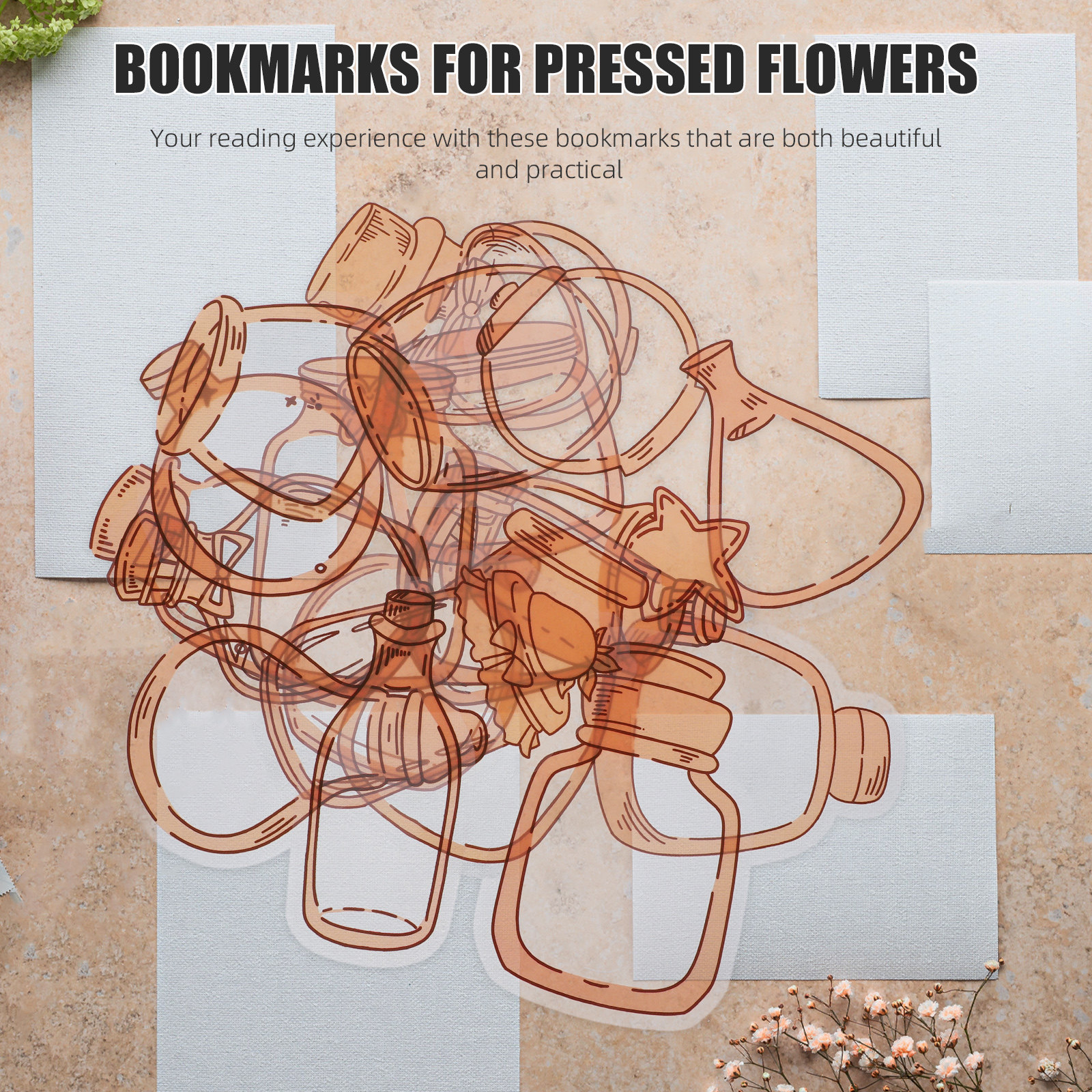 20 Sheets Pressed Dried Flower - Dried Flower Bookmark recension och pris