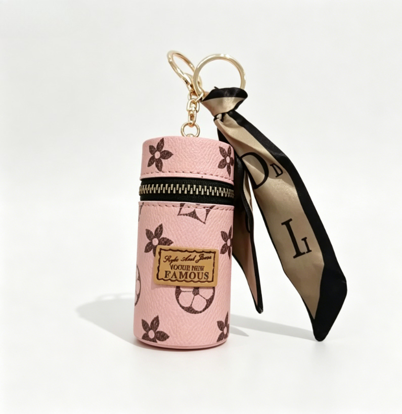 Pink Monogram Floral Print Cyl - Monogram Keychain Leather recension och pris