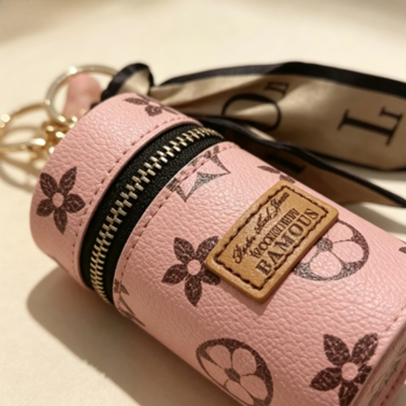 Pink Monogram Floral Print Cyl - Monogram Keychain Leather recension och pris
