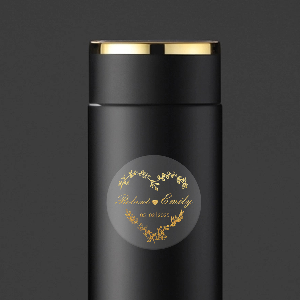 Custom Gold Foil Wedding Stick - Personalised Candle Label recension och pris