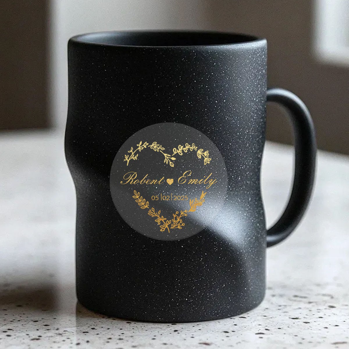Custom Gold Foil Wedding Stick - Personalised Candle Label recension och pris